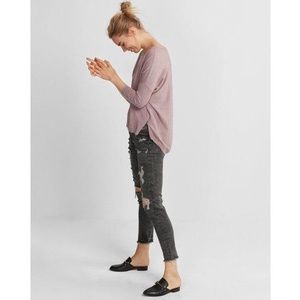 Express Side-Zip Hi-Lo Sweater
